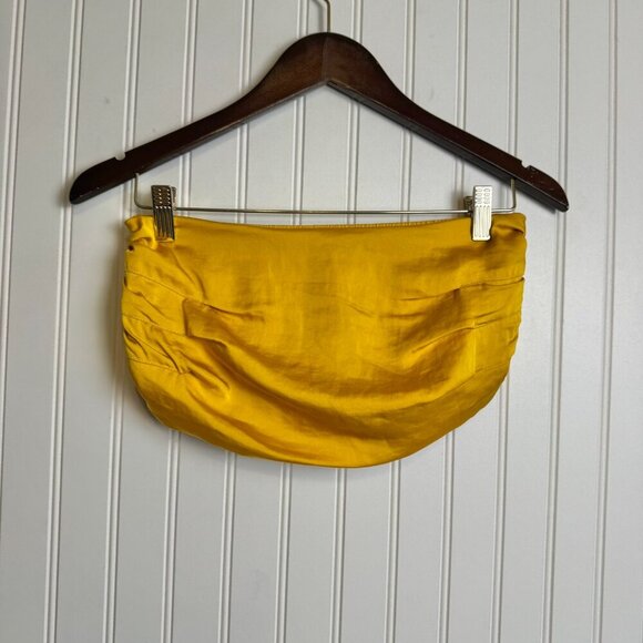 Free People Intimately Yellow Satin Bandeau Top D16 - Picture 4 of 6